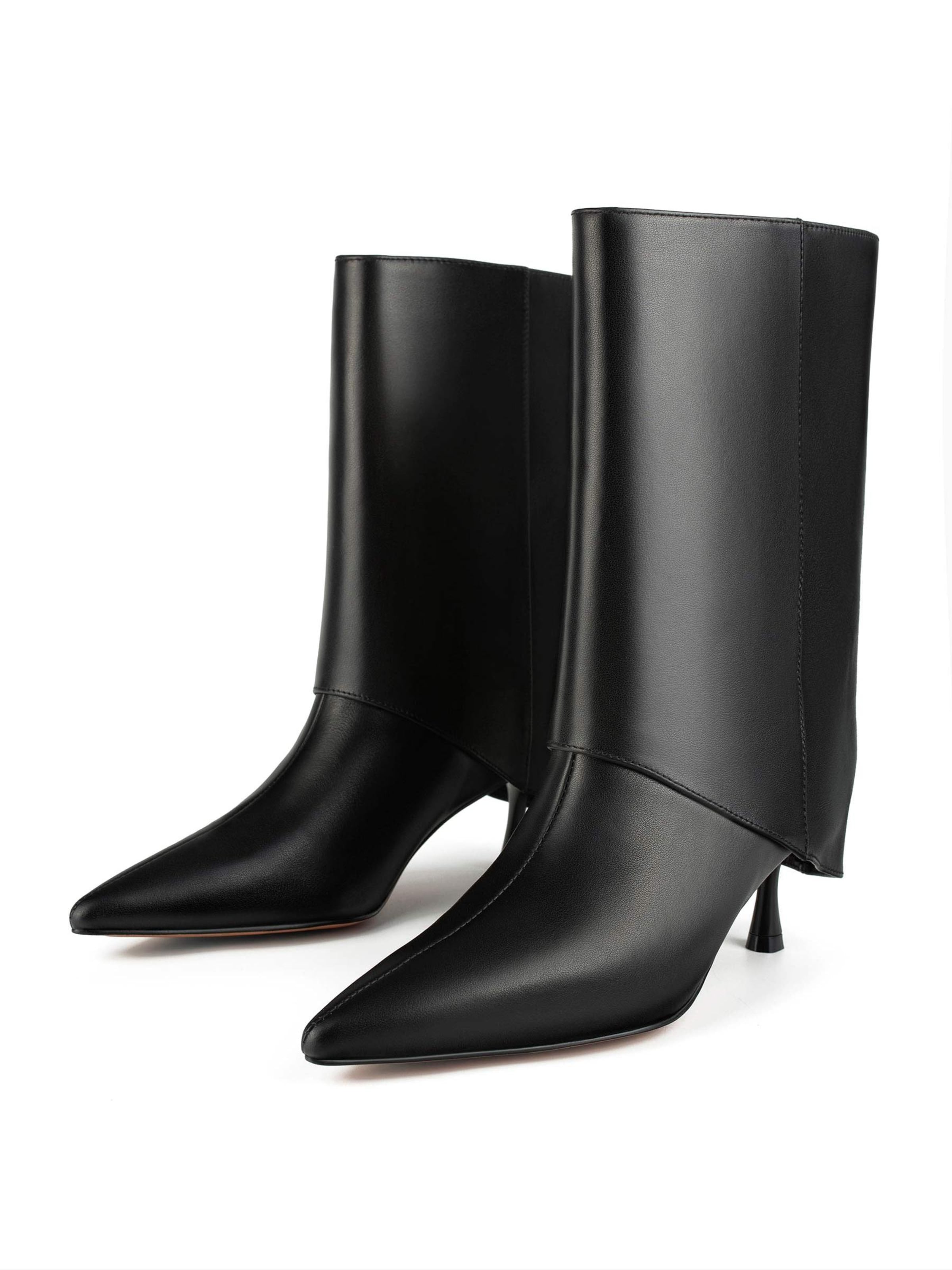 L37 HANDMADE SHOES Ankelstøvler 'SENSE OF PRIDE' i sort: forside