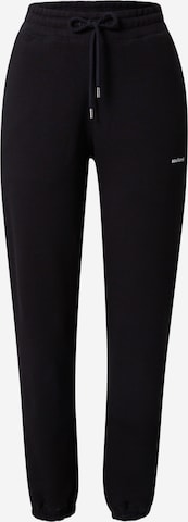Soulland Zwężany krój Spodnie 'Eisa' w kolorze czarny: przód