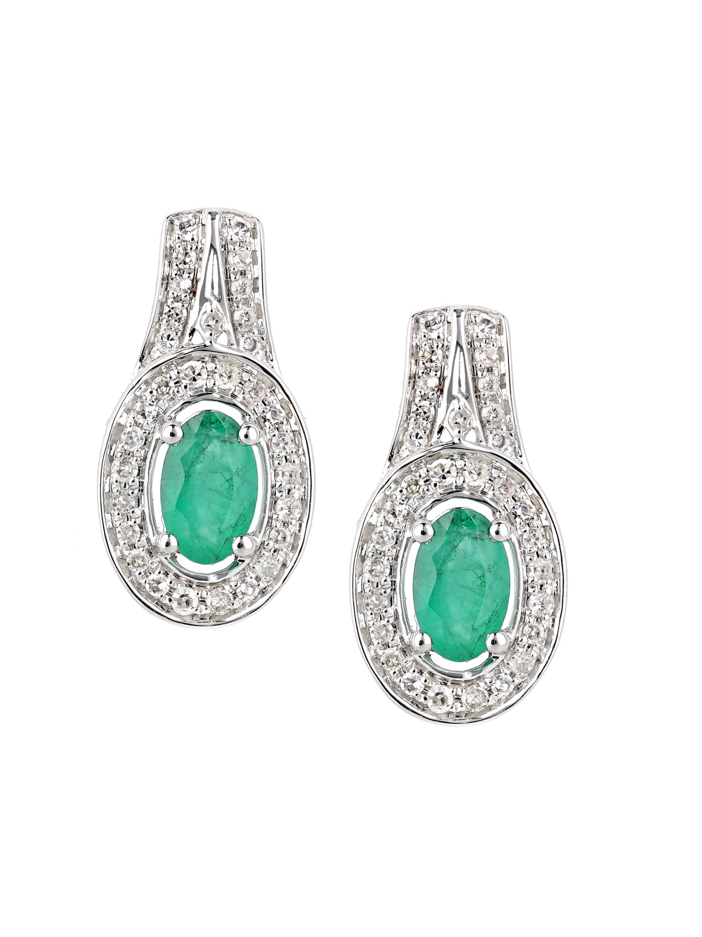 Orecchini di DIAMANT LETERNEL in verde: frontale