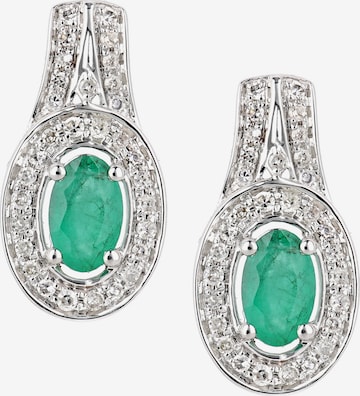 Boucles d'oreilles DIAMANT LETERNEL en vert : devant
