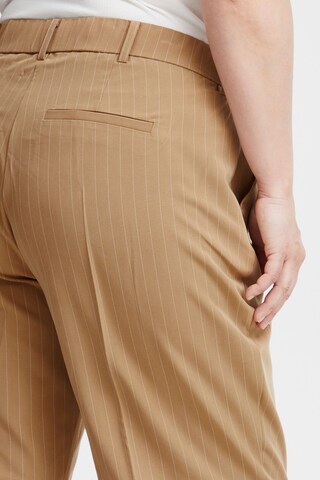 Fransa Regular Pleated Pants in Brown