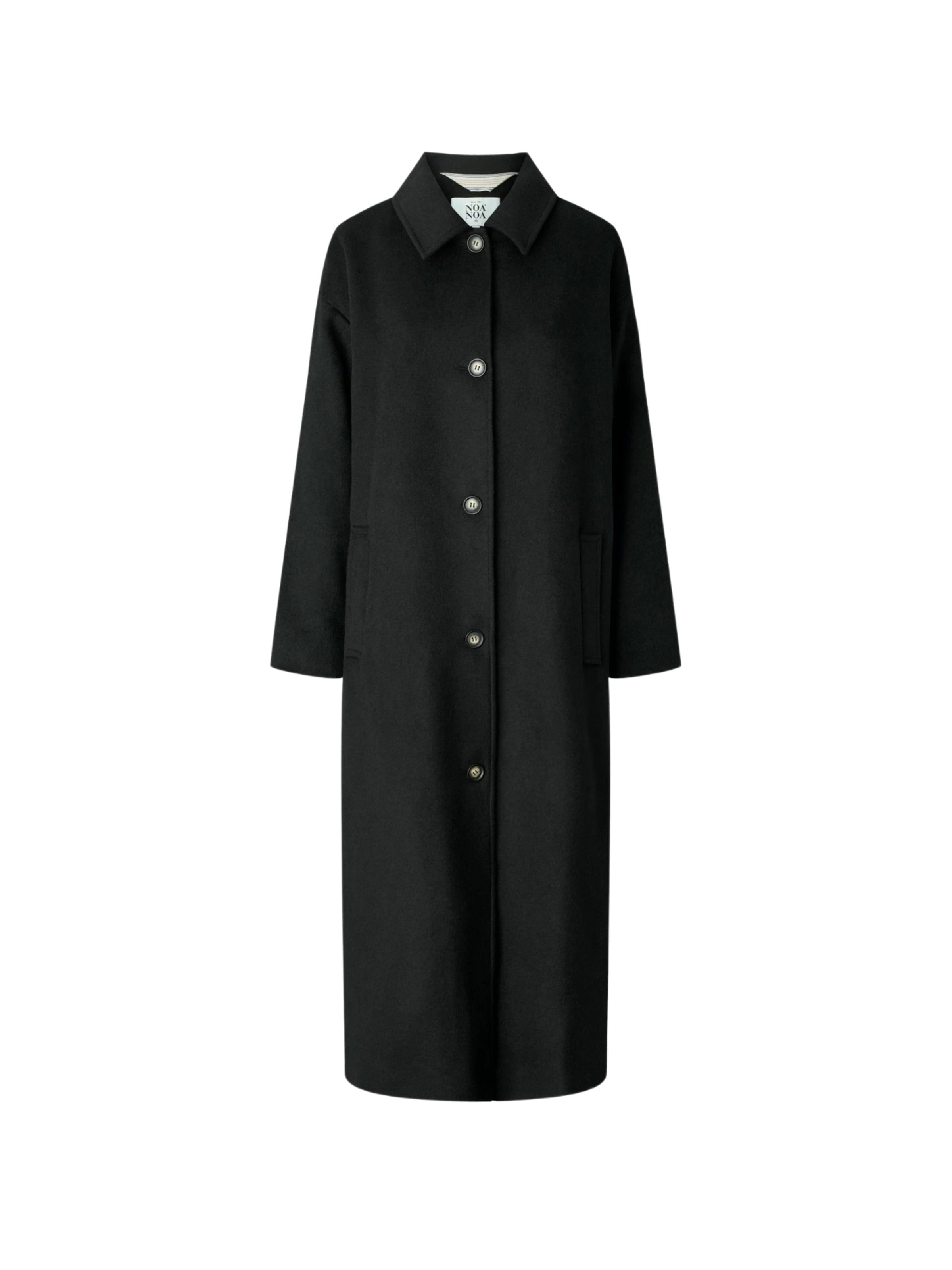 Cappotto invernale ' CeciliaNN ' di Noa Noa in nero: frontale