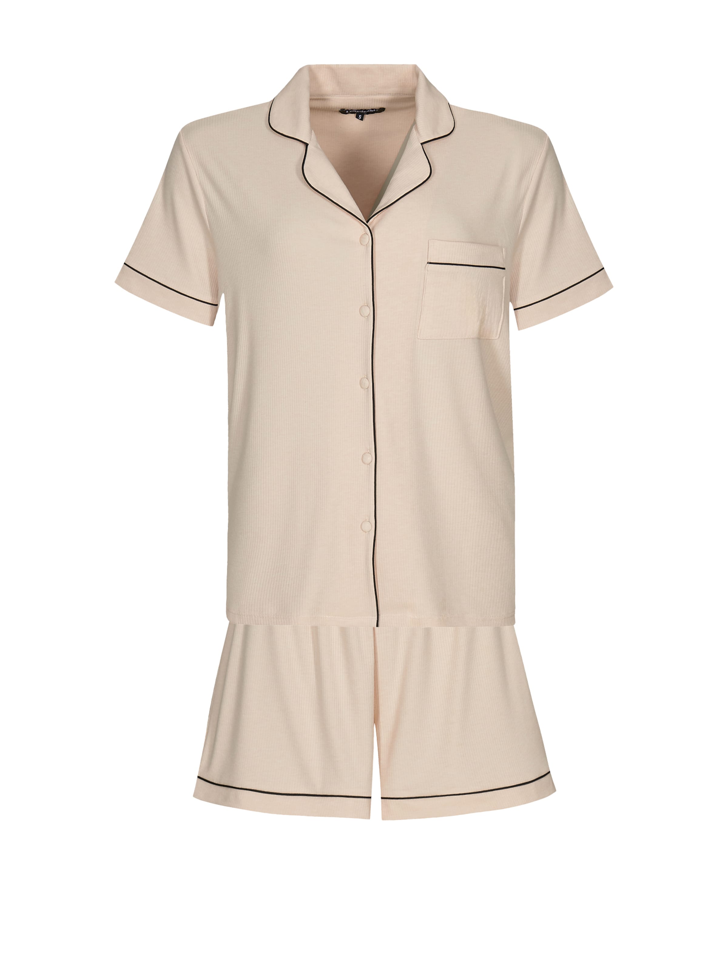 Loungeable Short Pajama Set in Yellow: front