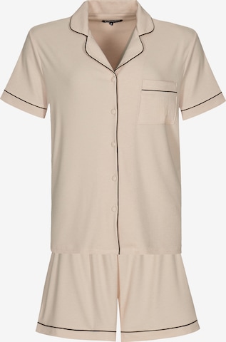 Loungeable Short Pajama Set in Yellow: front