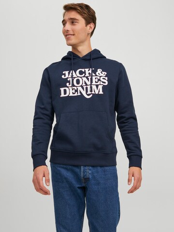 JACK & JONES Mikina 'Rack' – modrá: přední strana