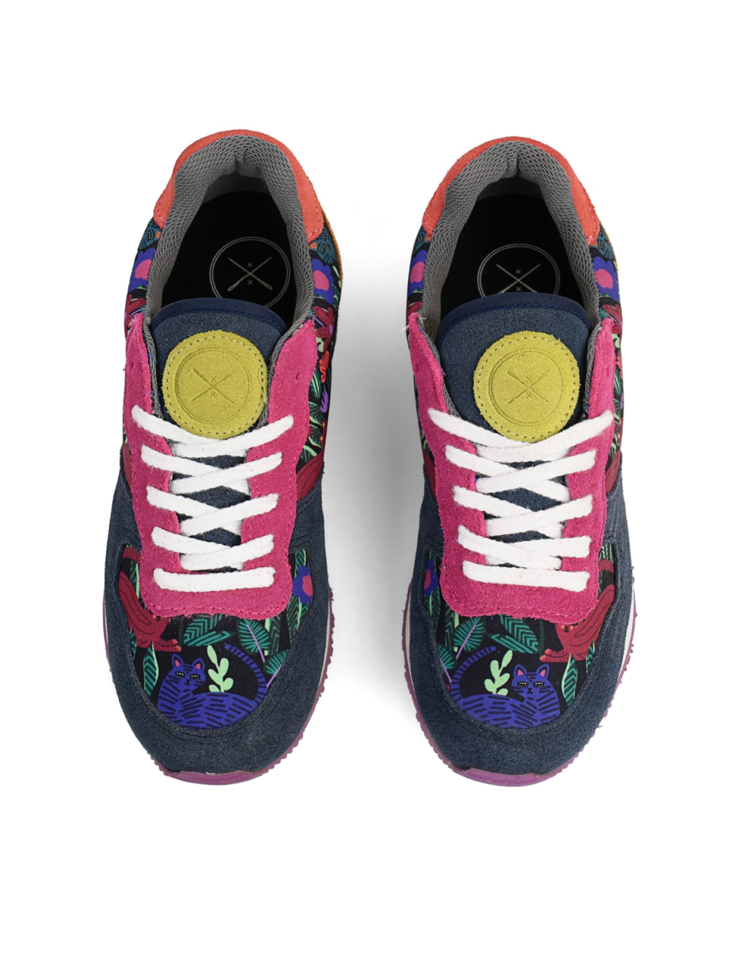 inkkas Sneaker low 'Inkkas Sokoke Sneaker – handgefertigter Damen-Sneaker aus Leder mit Katzenmotiv'‌‌‌‌ in Mischfarben