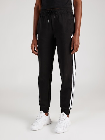 Tapered Pantaloni sport de la ADIDAS SPORTSWEAR pe negru: față