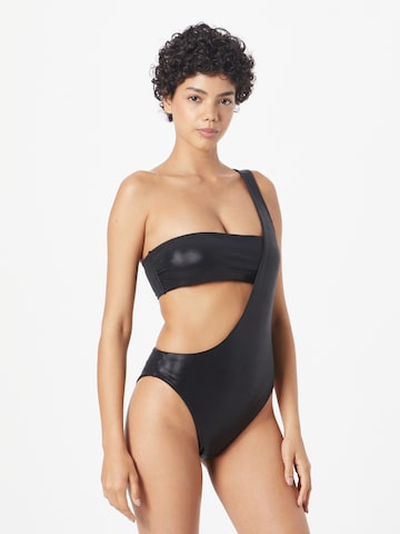 Calvin Klein Swimwear ثوب السباحة بلون أسود: الأمام
