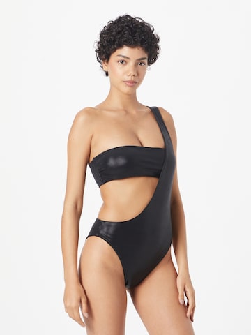 Calvin Klein Swimwear Badeanzug in Schwarz: predná strana