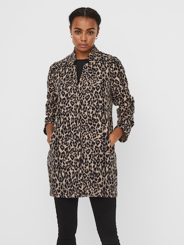 VERO MODA Between-Seasons Coat 'Katrine' in Brown: front