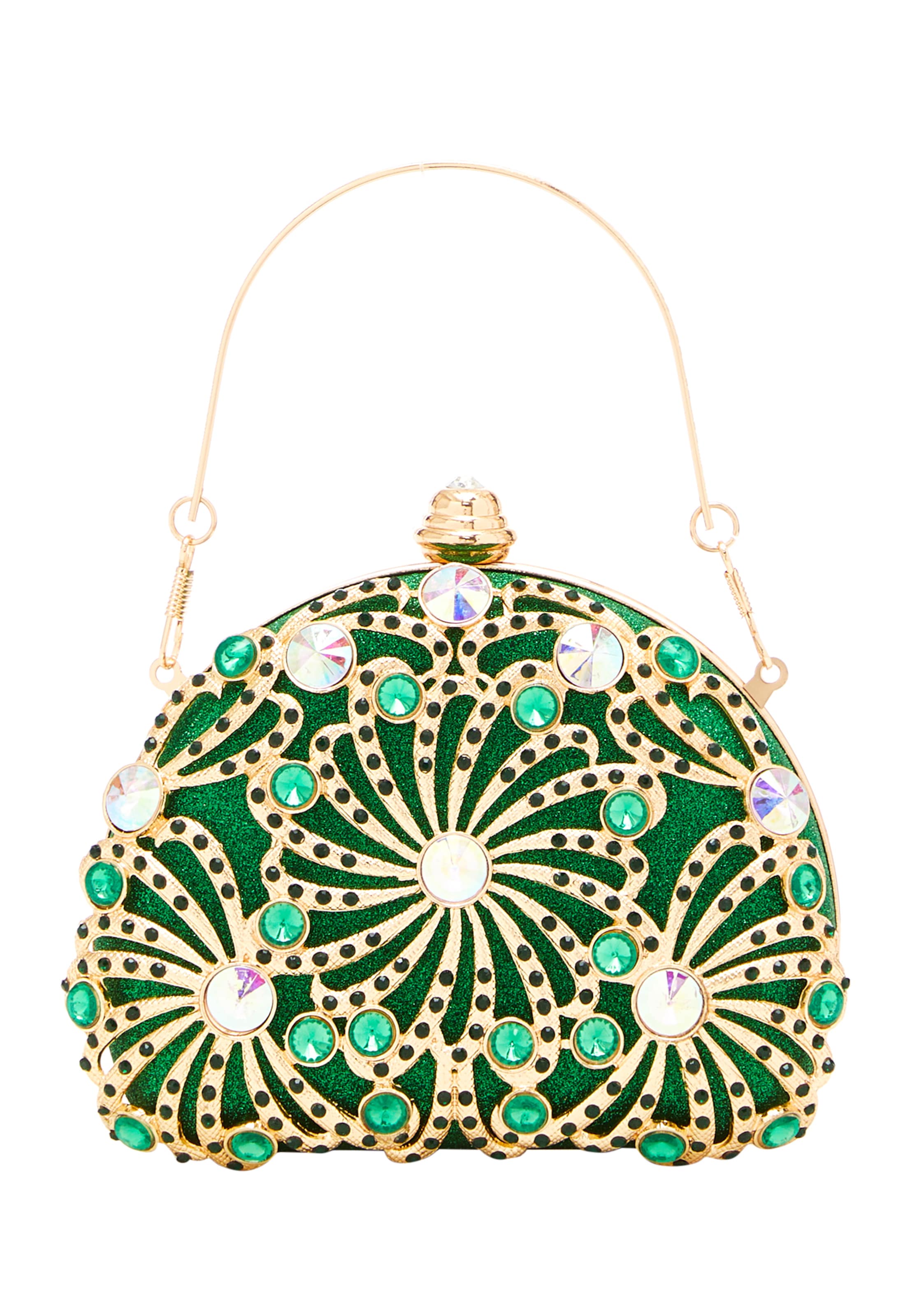 FELIPA Clutch in Grün: Vorderseite