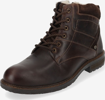 HUSH PUPPIES Lace-Up Boots in Brown: front