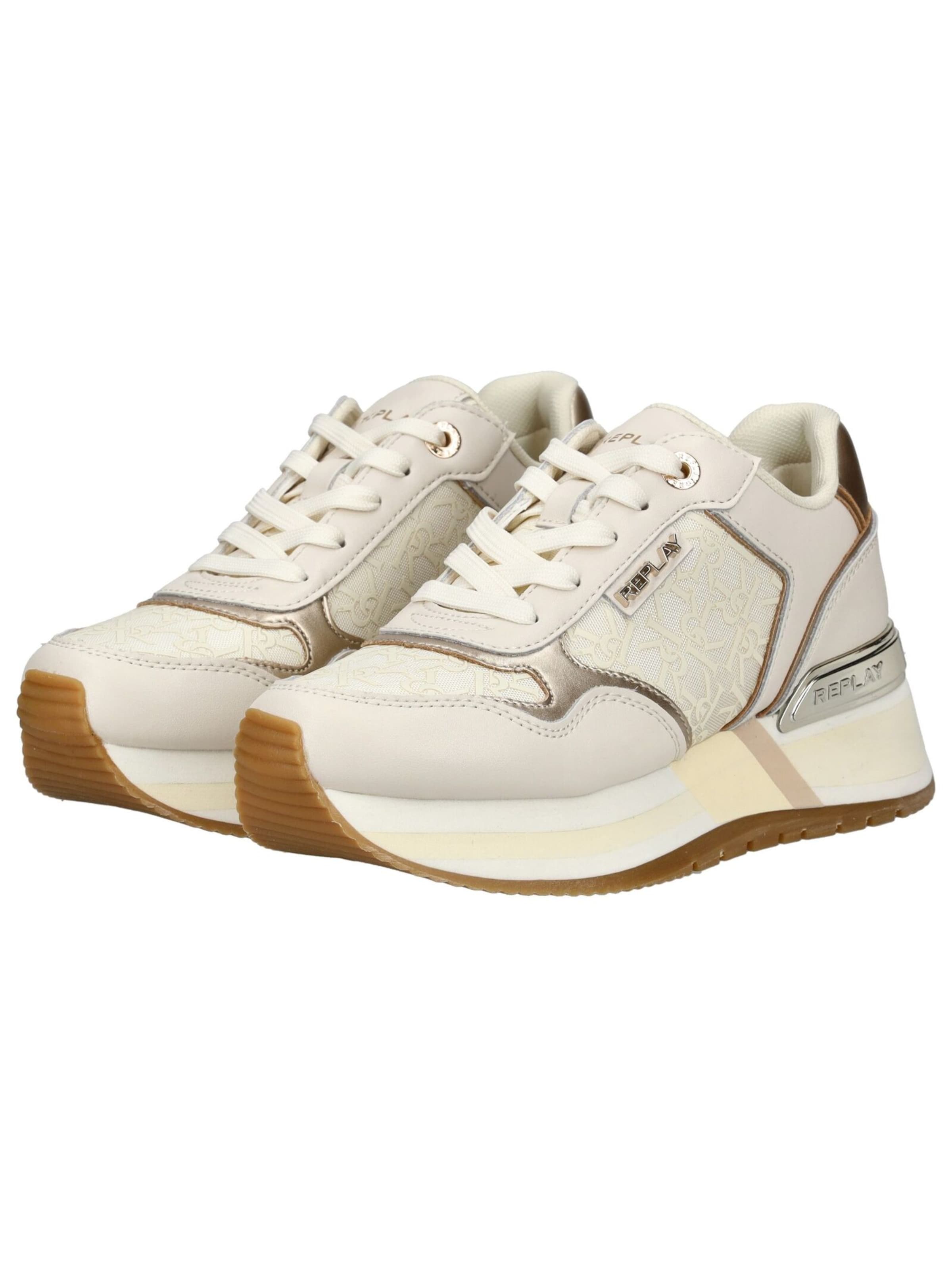 REPLAY Platform trainers in Beige