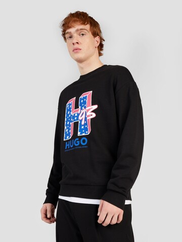 HUGO - Sweatshirt 'Neasyo' em preto: frente