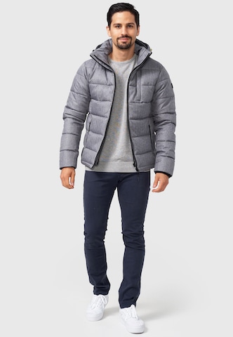 INDICODE JEANS Winter Jacket 'Hebert' in Grey