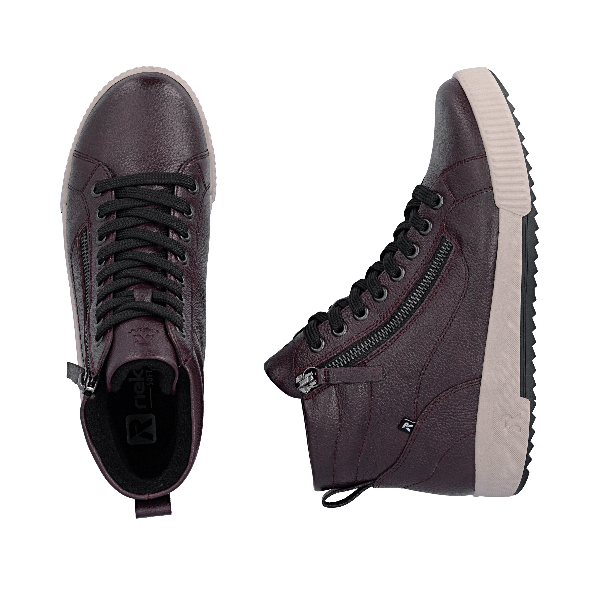 Bottines Rieker en rouge