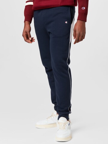 Champion Authentic Athletic Apparel Tapered Broek in Blauw: voorkant