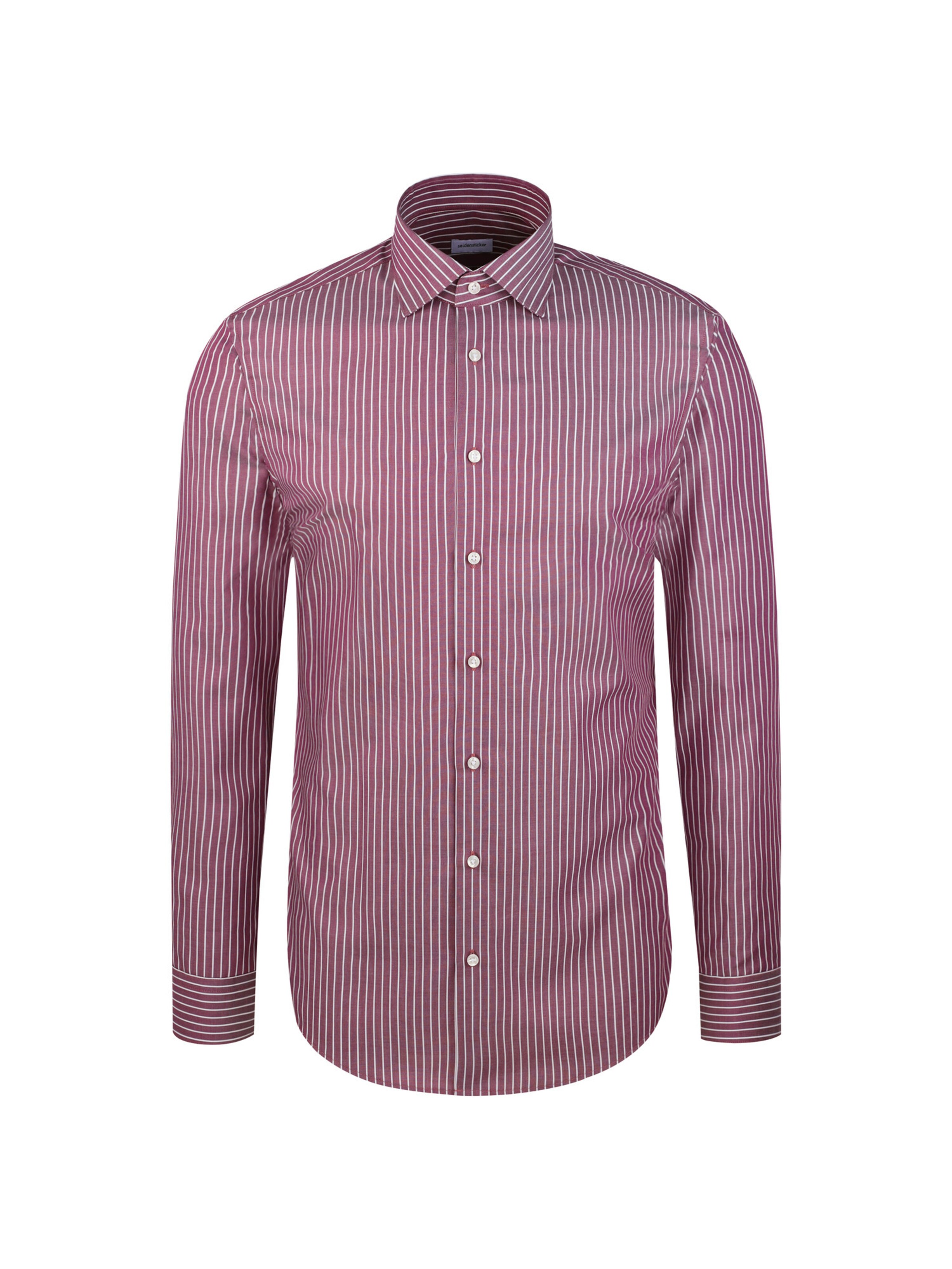 SEIDENSTICKER Zakelijk overhemd 'Schwarze Rose' in de kleur Lila / Wit, Productweergave