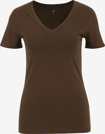 T-shirt WE Fashion en marron : devant