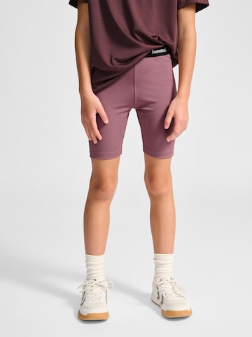 Hummel Skinny Sportsbukser 'Pulse' i lilla: forside