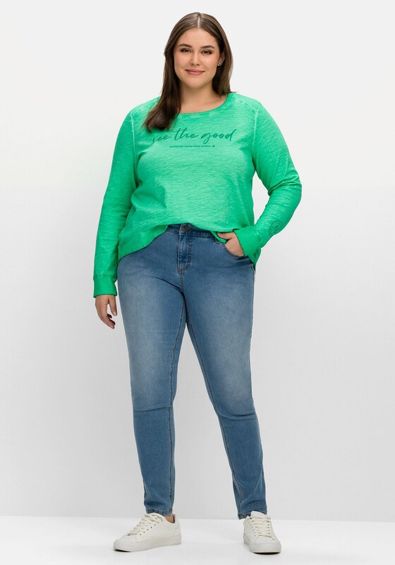 SHEEGO Skinny Jeans in Blue Denim