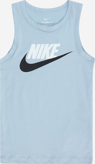 Nike Sportswear Shirt 'ESSNTL HBR' in de kleur Lichtblauw / Zwart / Wit, Productweergave