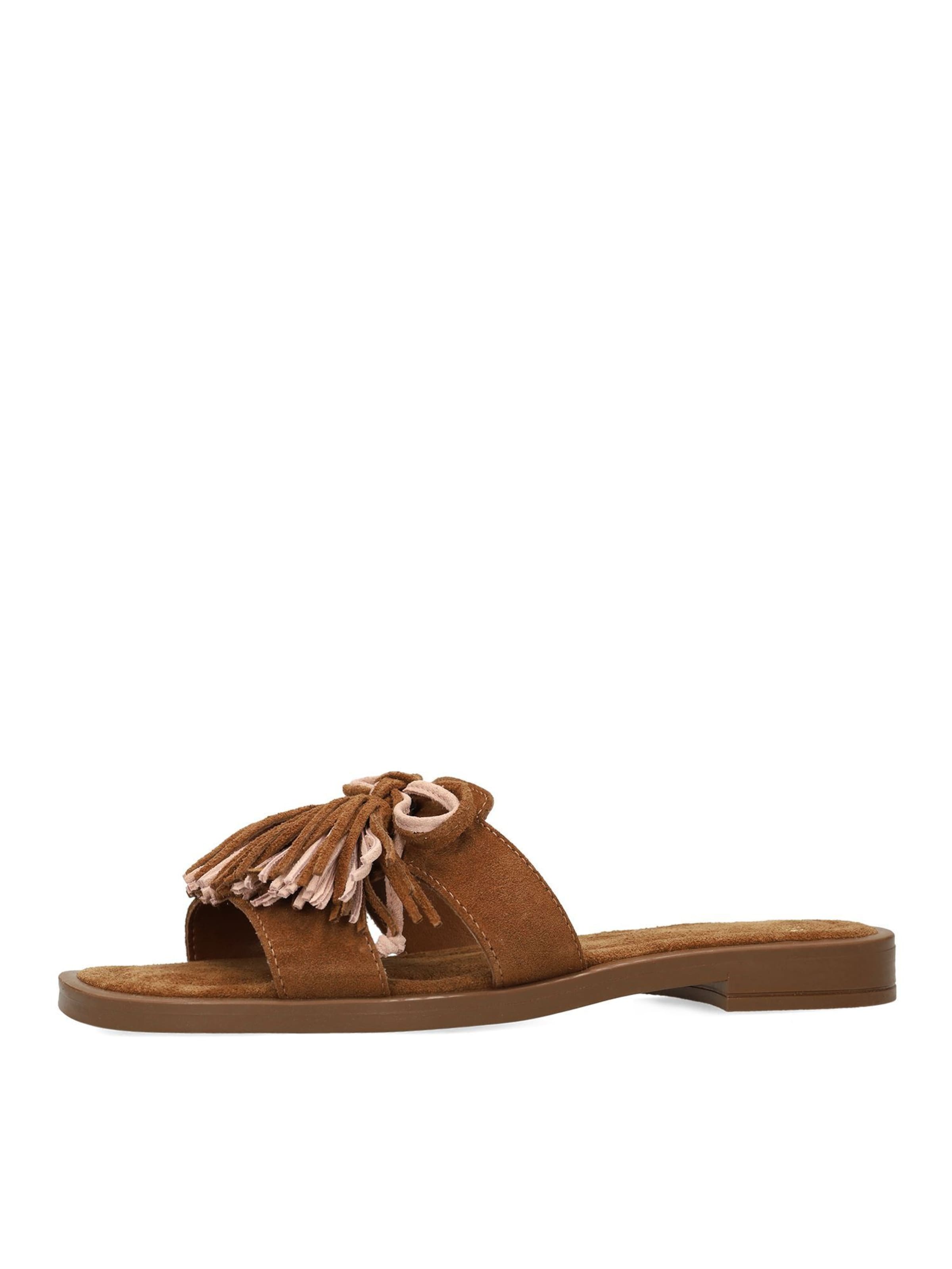 Sandales MANFIELD en marron : devant
