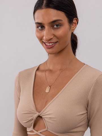 PURELEI Necklace 'Plate Charm' in Gold: front