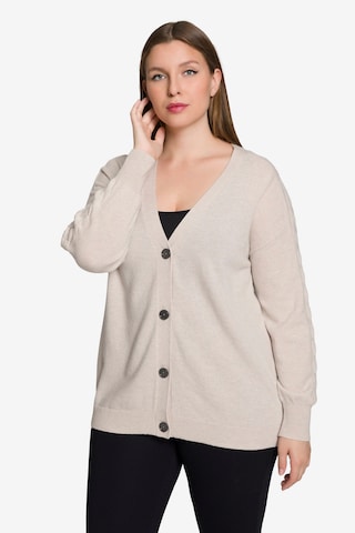 Ulla Popken Strickjacke in Beige: predná strana