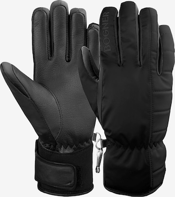 BOGNER Athletic Gloves 'Cadis' in Black: front