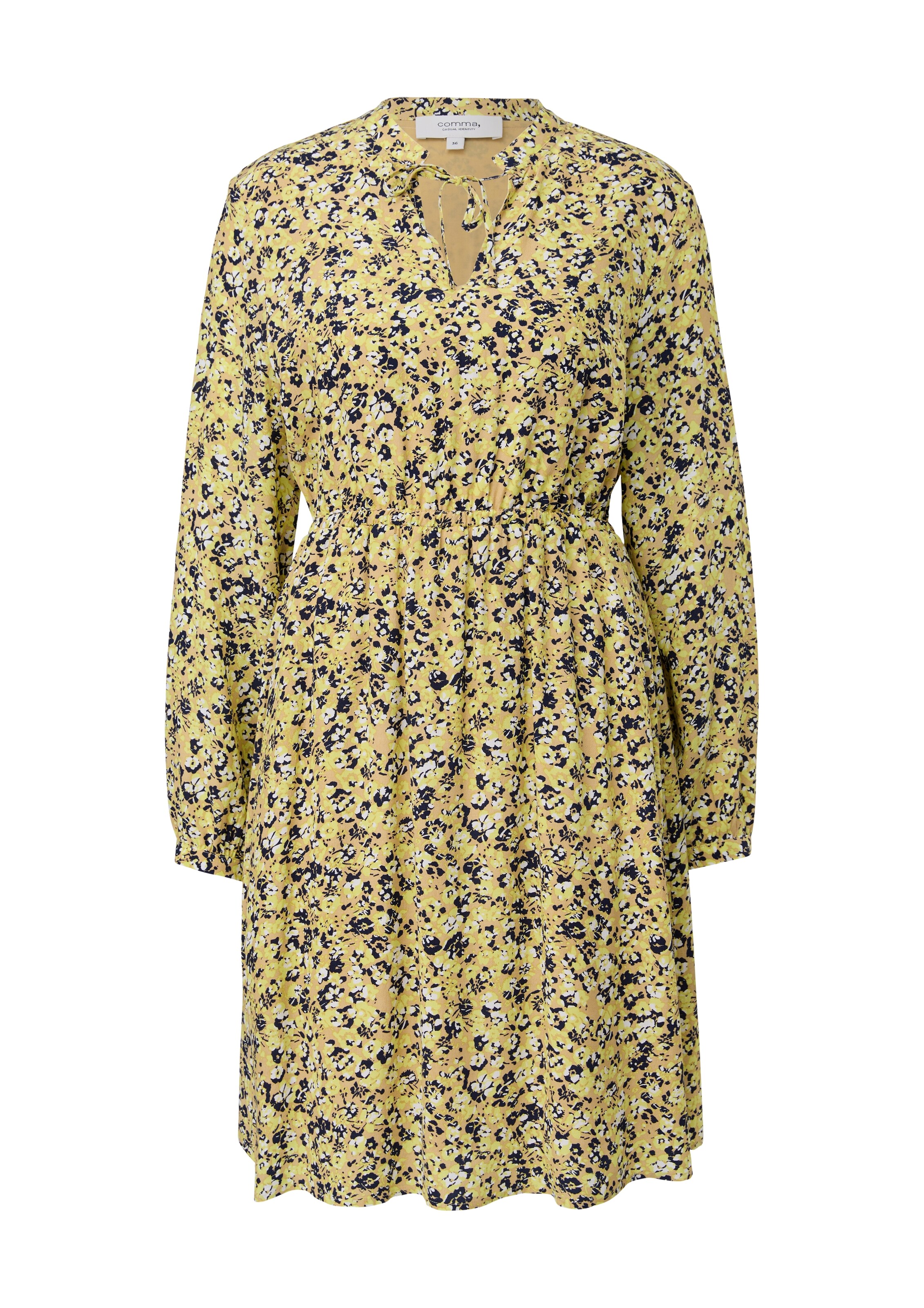 comma casual identity Kleid in Gelb: Vorderseite