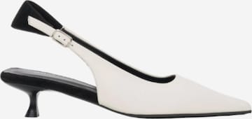 Estro - Zapatos destalonado '30-6654-1' en blanco: frente
