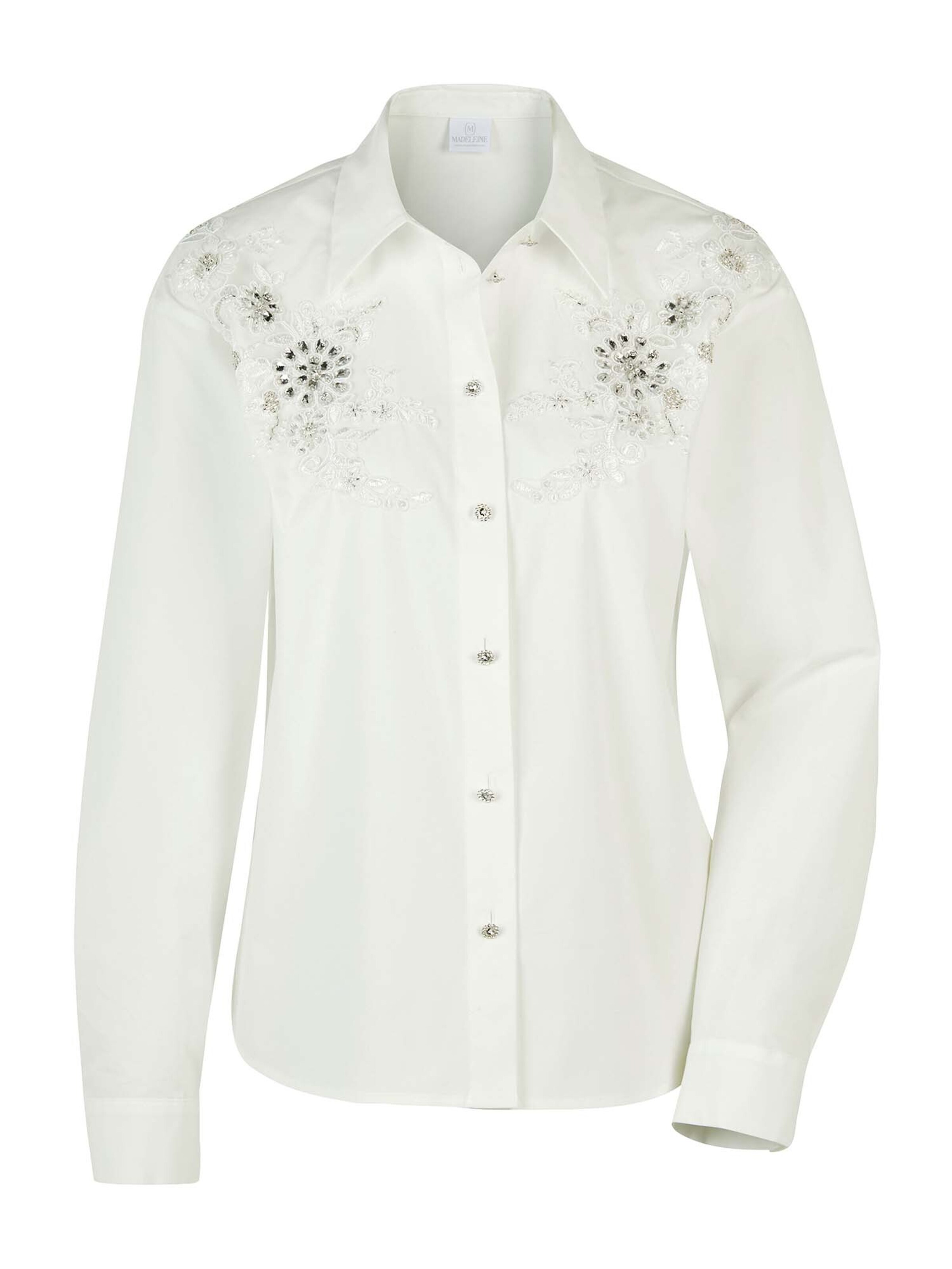 Chemisier MADELEINE en blanc : devant