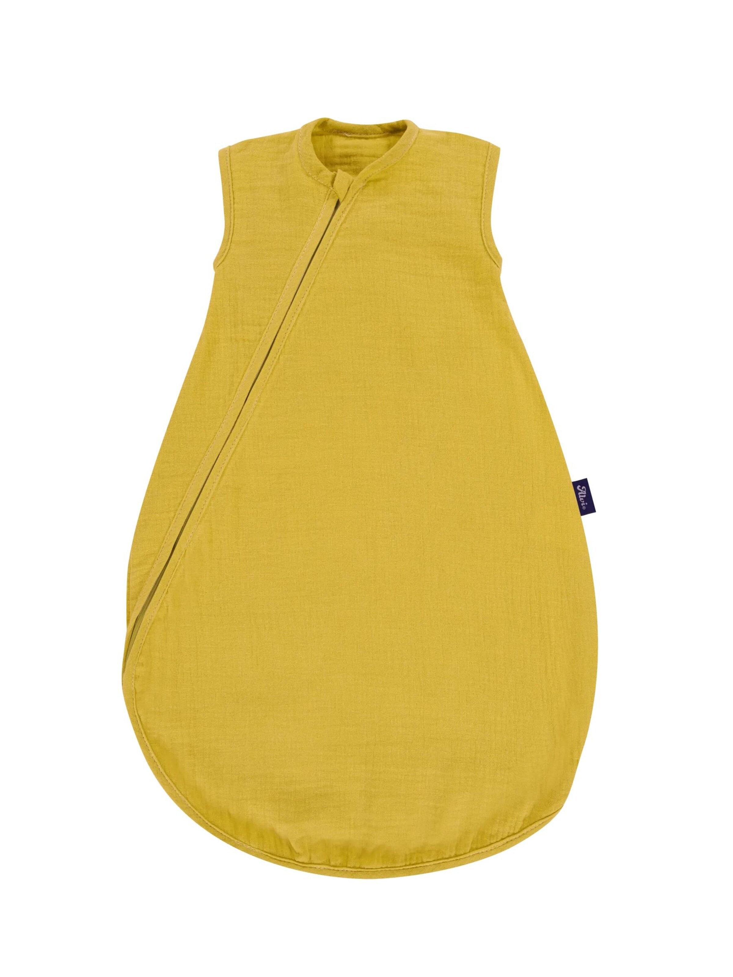ALVI Sleeping Bag 'Schlafsack Sommertraum Mull' in Yellow: front