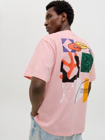 JACK & JONES Majica 'JORFOLD' | roza barva: sprednja stran