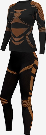 normani Base Layer i S-M i mandarin / sort, Produktvisning
