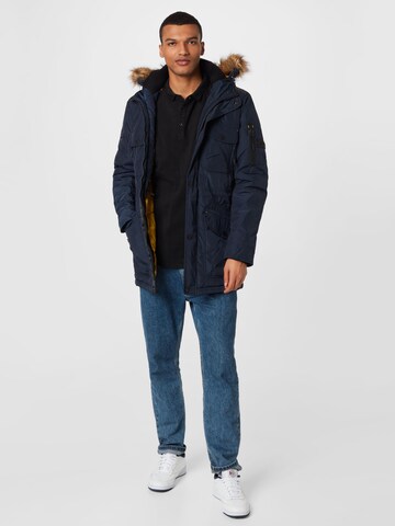 INDICODE JEANS Winter Jacket 'Carpelan' in Blue