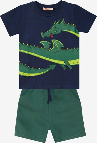 DENO Kids Tracksuit 'Dragon' in Blue: front