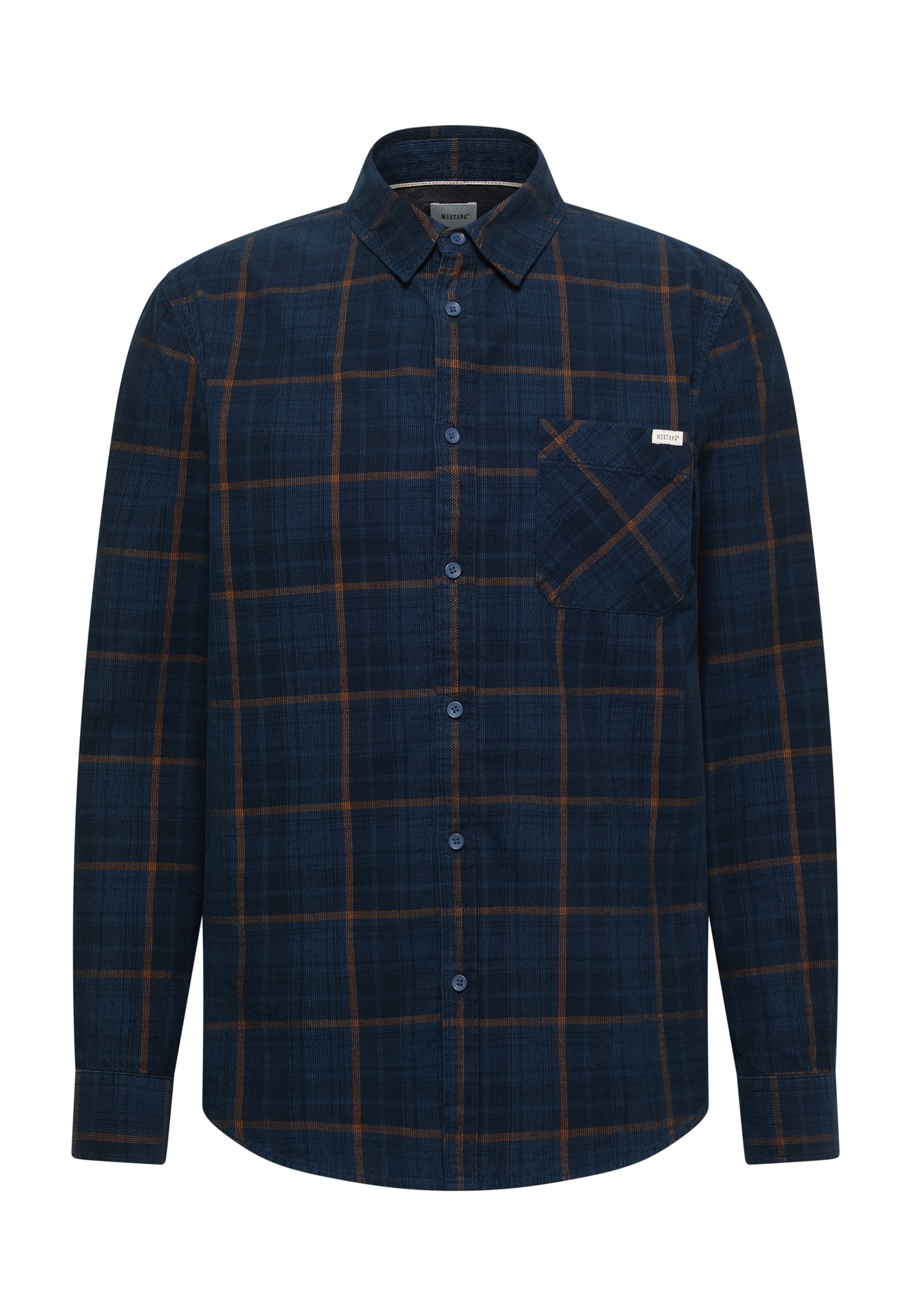 MUSTANG Regular fit Button Up Shirt 'Eastbridge' in Blue: front