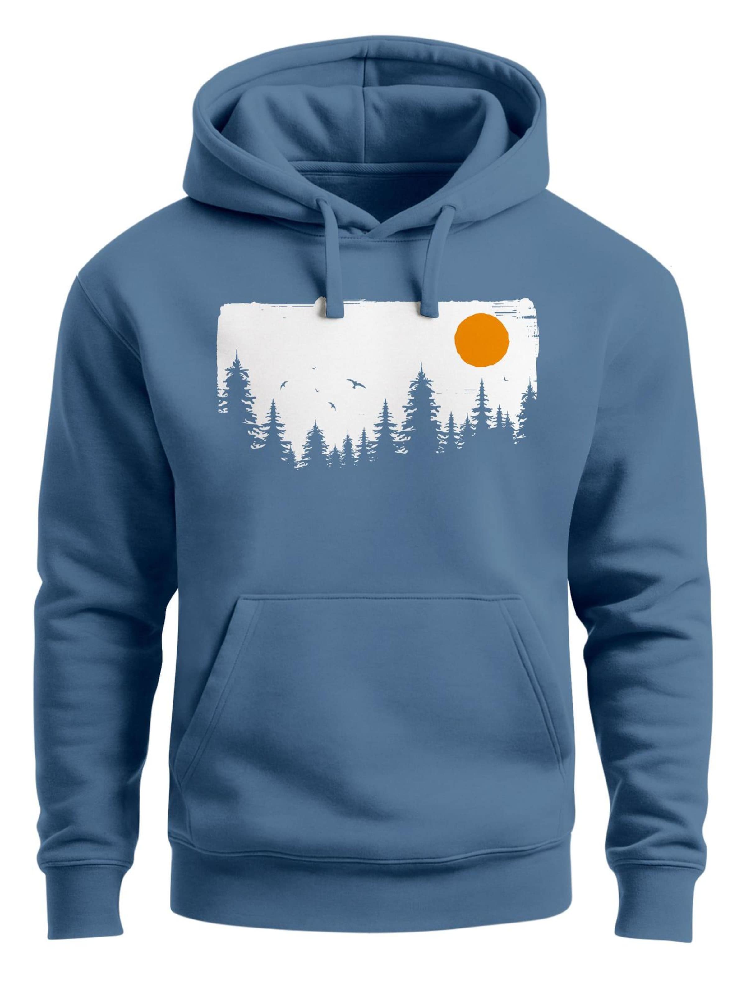 Neverless Sweatshirt 'Forest' in Blue: front