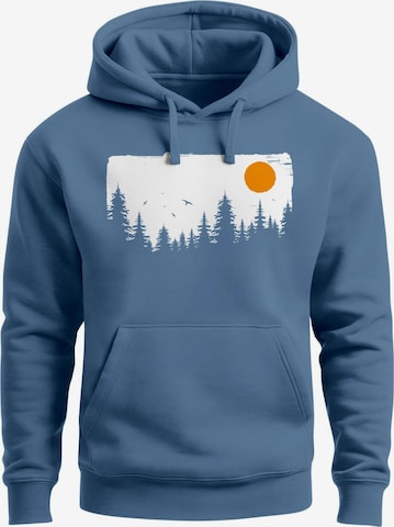 Neverless Sweatshirt 'Forest' in Blau: Vorderseite