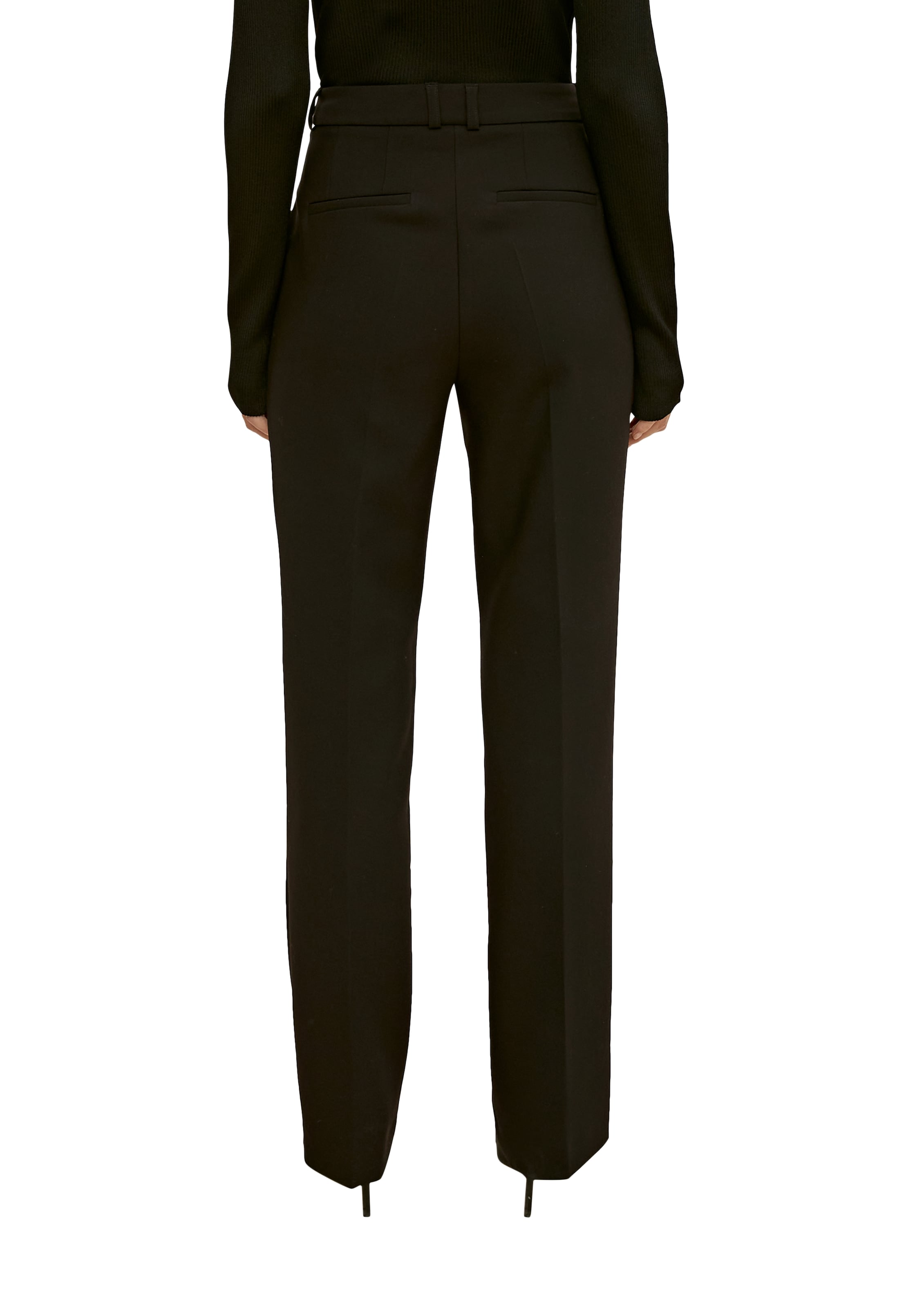 COMMA Regular Pantalon in Zwart: terug