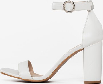 Celena Strap Sandals in Beige: front