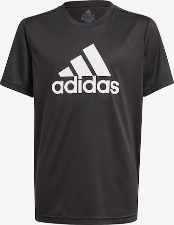 ADIDAS SPORTSWEAR Performance Shirt 'Aeroready Designed To Move Big Logo' in Black: front