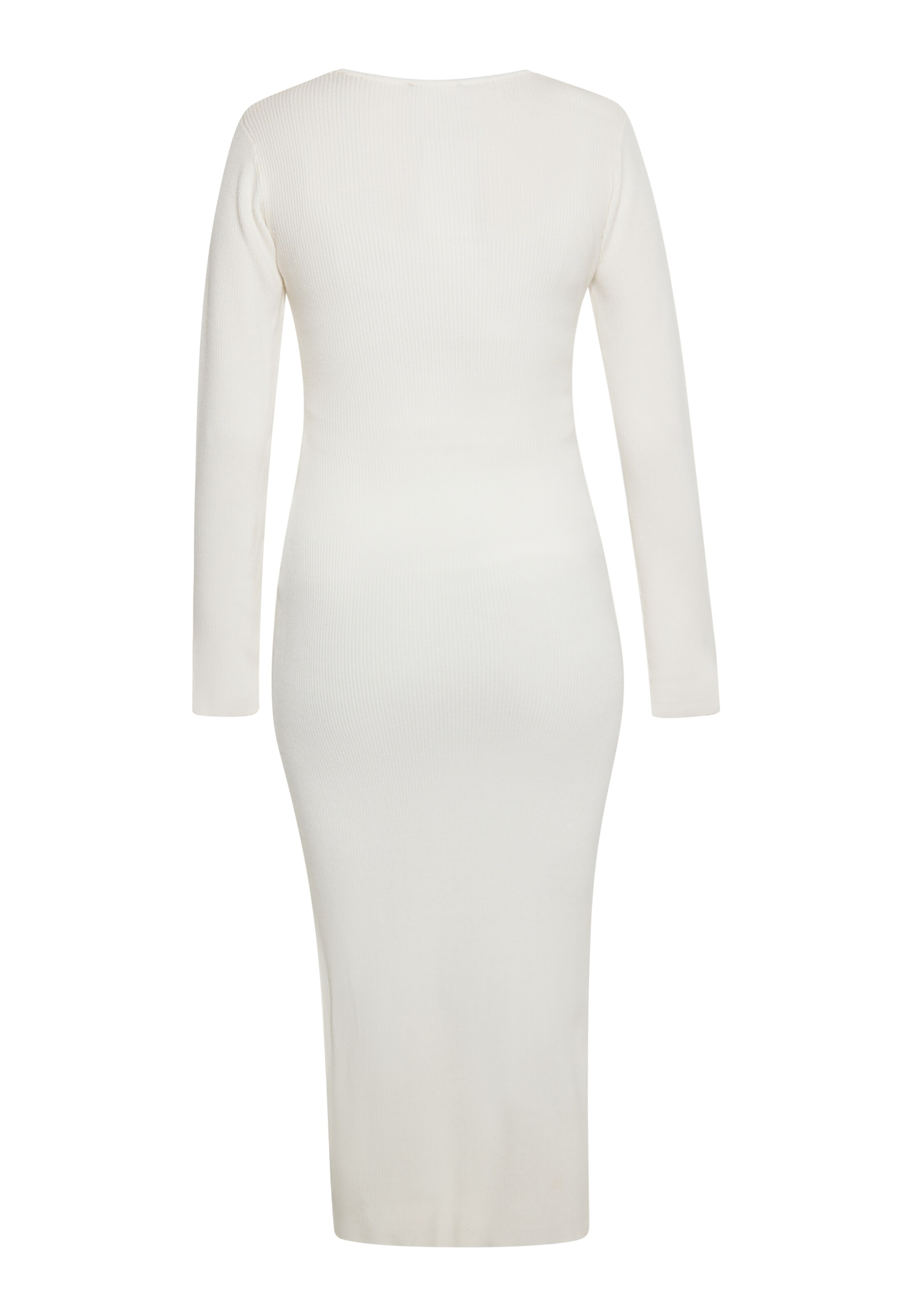 NAEMI - Vestido de malha em branco