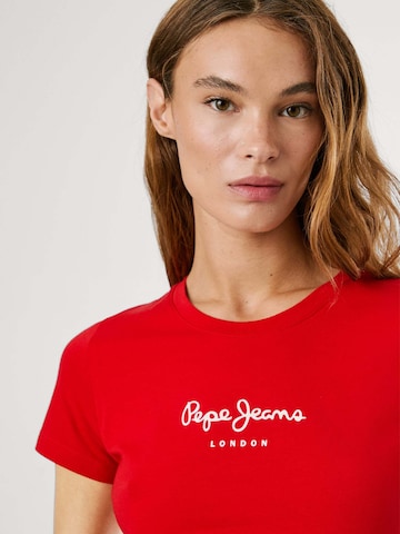 T-shirt 'New Virginia' Pepe Jeans en rouge