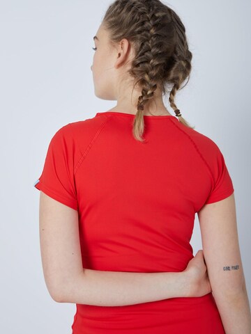 SPORTKIND Functioneel shirt 'Capsleeve' in Rood