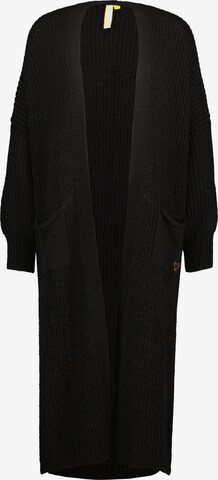 Alife and Kickin Knitted Coat 'SimaAK' in Black: front