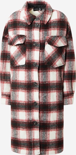 VERO MODA Mantel 'FRIDAMARIE' in dunkelbraun / rot / schwarz / weiß, Produktansicht