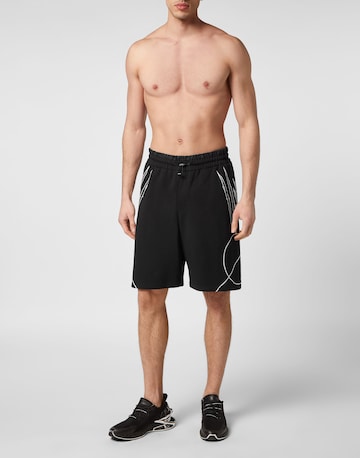 Plein Sport - regular Pantalón deportivo 'Scratch' en negro